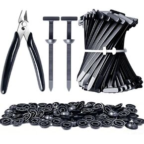 200 Pcs Nylon Universal Cable Tie Buckle, Heavy Duty Strap Style Buckle Zip Tie,Cable Tie Buckle Zip Tie for Car Daily Repair,Pin & Button Design,UV Resistant in Saudi Arabia