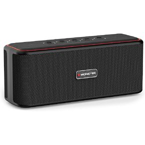 Monster Shock Plus Bluetooth Speaker,Portable Speaker with 40W Loud Stereo Sound, Bluetooth 6.0,TWS Pairing, 20H Playtime,Support AUX/TF Card,IPX6 Waterproof Wireless Speakers for Outdoor,Home,Travel in Kuwait