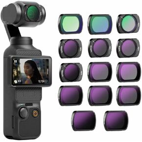 مجموعة مرشح الأشعة فوق البنفسجية المغناطيسية ND CPL متوافقة مع ملحقات DJI Osmo Pocket 3 Creator Combo، المستقطبة ND ND16/PL ND32/PL ND64/PL ND256/PL (8 نجوم) in Kuwait