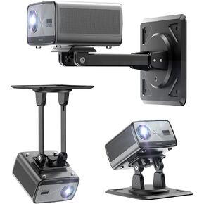 3-in-1 Projector Stand, Ceiling Wall Desktop Mount, 360° Swivel & 180° Tilt, 1/4 Inch Screw, ABS Material, Works with Nebula Capsule 3/Air/Pro, XGIMI Halo+/MoGo and Most Projectors (Black) in Saudi Arabia