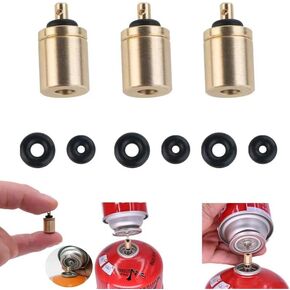 3Pack Outdoor Gas Refill Adapter Tips Inflation Valve Nozzle Connector, Fill Butane Tank Refill Adapter,for Cartridge Refilling Butane Cylinder Gas Tank Canister Bottle Stove Camping Hiking Burner in Saudi Arabia