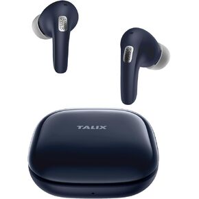 TALIX T30 Noise Cancelling Earbuds with Phone Stand, Punchy Bass, 4-Mic, True Wireless Bluetooth 6.0 in Ear Headphones, 28H Playtime, IPX4(Off-White) in Kuwait