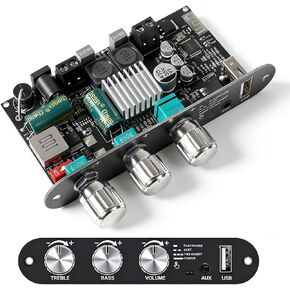 2PCS ZK-1001U Mono Amplifier Board, 100W Bluetooth5.3 Amplifier with TPA3116D2 Chip, Mini Amplifier Board with Boost, Treble and Bass for Home Audio DIY Speakers, Supports USB/AUX/BT Input, DC 9-24V in Kuwait