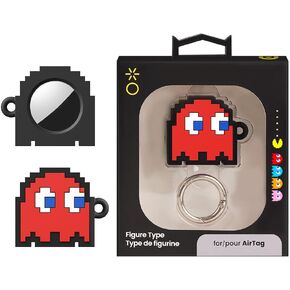 [إصدار محدود] غطاء حماية من السيليكون من سلسلة iFace PAC-MAN متوافق مع Apple AirTag/AirTag 2 [حافظة شخصية لطيفة] [يتضمن مشبك سلسلة مفاتيح] - بلينكي in Kuwait