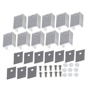 10pcs Aluminum Heat Sink Module for Voltage Regulator Efficient Cooling for High Power Devices Aluminum Construction Easy Installation for Applications in Saudi Arabia