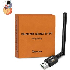 USB Bluetooth 6.0 Adapter for Desktop PC: Plug & Play 600FT Long Range Wireless Dongle V 1.1 with 5dBi Antenna for Laptop Windows 11/10/8.1 Pair Headphones/Headset/Speaker/Mouse/Keyboard/Printer in Kuwait