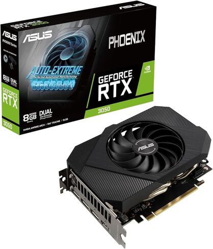 ASUS Phoenix NVIDIA GeForce RTX 3050 Gaming Graphics Card - PCIe 4.0, 8GB GDDR6 Memory, HDMI 2.1, DisplayPort 1.4a, Axial-tech Fan, Protective Backplate, Dual Ball Fan Bearings, Auto-Extreme (Renewed) in Saudi Arabia