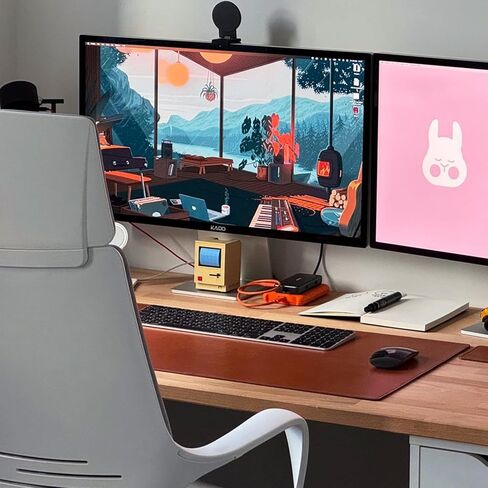 Kado Dual Monitor Setup - 2-Pack 22" 1920x1080 Computer Monitor 120Hz 105% sRGB Edgeless VESA Mount HDMI DisplayPort Office Gaming Built-in Speakers (E22 Gaming Dual Series) in Saudi Arabia