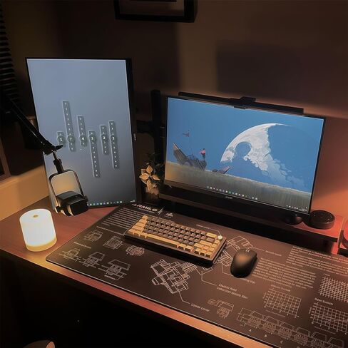 Kado Dual Monitor Setup - 2-Pack 22" 1920x1080 Computer Monitor 120Hz 105% sRGB Edgeless VESA Mount HDMI DisplayPort Office Gaming Built-in Speakers (E22 Gaming Dual Series) in Saudi Arabia