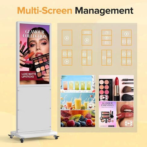 لافتات رقمية مقاس 43 بوصة بدقة 4K UHD 700 Nits IPS LCD تعمل باللمس كشك تفاعلي تجاري على الأرض مع نظام Android ومشغل الوسائط التلقائي in Kuwait