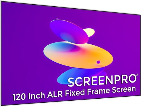 120inch Ambient Light Rejecting ALR Projector Screen for Home Theater, 16:9 4K/8K Ultra Edge Free Fixed Frame Ceiling Light Rejecting Screen for Ultra-Short Throw Projector & Laser Projector in Saudi Arabia