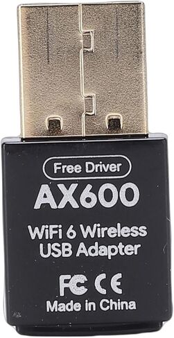 محول WiFi 6، محول شبكة USB لاسلكي ثنائي النطاق بسرعة 600 ميجابت في الثانية لأجهزة الكمبيوتر المحمول المكتبي، التوصيل والتشغيل مع دعم 7 10 11 in Saudi Arabia