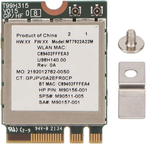 WiFi 6E Wireless Network Card with Band 5400Mbps Speed, M.2 NGFF Adapter for Laptop with 5.2 and MU MIMO Support for 10/11 in Saudi Arabia