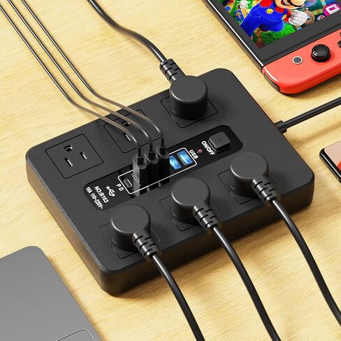 Desktop Power Strip 12 Ports USB C PD Fast Charging Multi Outlet Station with 78 Inch Cord for Home Office Technology Setup in Saudi Arabia