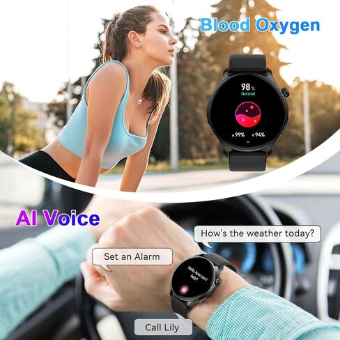 Smart Watch for Men Women Fitness: Waterproof Make Answer Call Digital Mens Watches Running Pedometer Step Tracker Smartwatch Android Phone iPhone Samsung Compatible Sleep SpO2 Heart Rate Monitor in Saudi Arabia