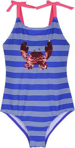 Girl's One Piece Swimsuit Crossback Cute Print Sailor Bathing Suit Kids Swimwear in Saudi Arabia