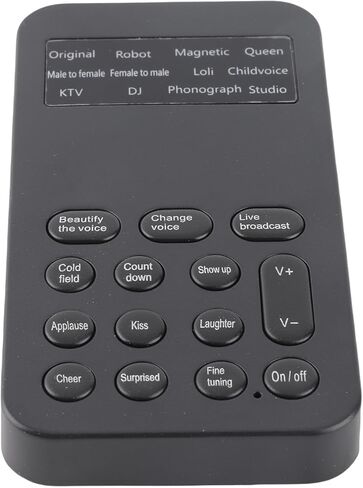 PhoneComputer Sound Changer 12 Voice BeautificationEntertainment Functions Mini Sound Card Lithium Battery 300mAh Black 1xSound Changer for Live BroadcastTricky in Kuwait