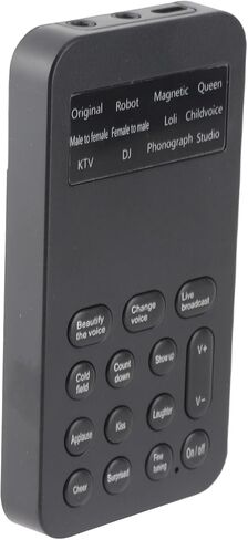 PhoneComputer Sound Changer 12 Voice BeautificationEntertainment Functions Mini Sound Card Lithium Battery 300mAh Black 1xSound Changer for Live BroadcastTricky in Kuwait