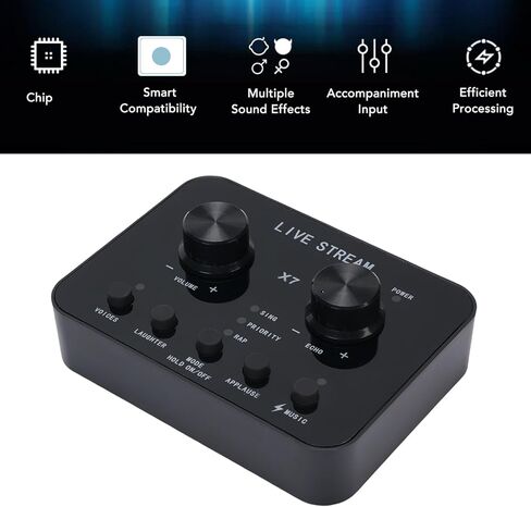 EBTOOLS Live Sound Card, External Audio Interface with 12 Voice Effects and Background Music Compression, for Laptop Smartphone PC Live Streaming Podcasting Voice Chat in Saudi Arabia