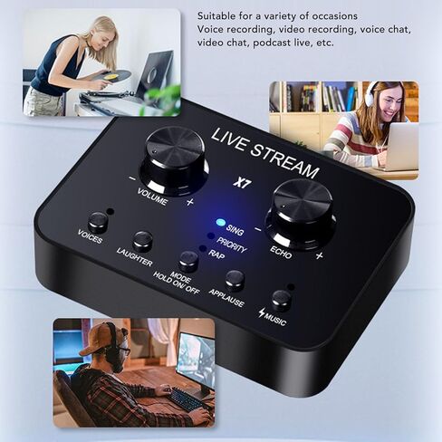 EBTOOLS Live Sound Card, External Audio Interface with 12 Voice Effects and Background Music Compression, for Laptop Smartphone PC Live Streaming Podcasting Voice Chat in Saudi Arabia