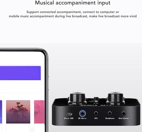 EBTOOLS Live Sound Card, External Audio Interface with 12 Voice Effects and Background Music Compression, for Laptop Smartphone PC Live Streaming Podcasting Voice Chat in Saudi Arabia