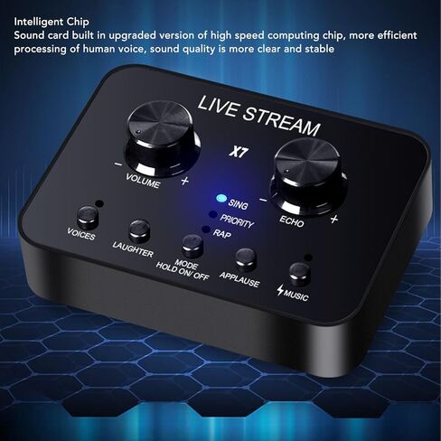 EBTOOLS Live Sound Card, External Audio Interface with 12 Voice Effects and Background Music Compression, for Laptop Smartphone PC Live Streaming Podcasting Voice Chat in Saudi Arabia