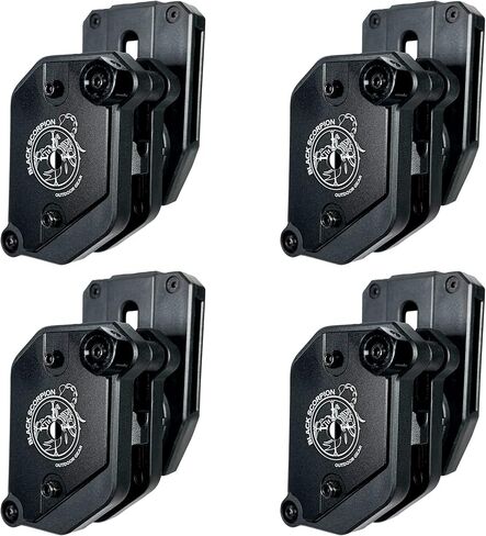 Black Scorpion Outdoor Gear Competition Magazine Pouches for Double Stack Magazines 9 mm, 40-1 1/2 in Belt IPSC, USPSA Approved 4 pcs in Saudi Arabia