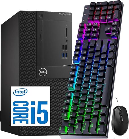 سطح المكتب Dell OptiPlex 3050 Tower، i5 PC Windows 11 Computer، Intel Core i5-6500، 256 جيجابايت SSD، 8 جيجابايت ذاكرة الوصول العشوائي، لوحة المفاتيح والماوس، HDMI، WiFi، بلوتوث (متجدد) in Saudi Arabia