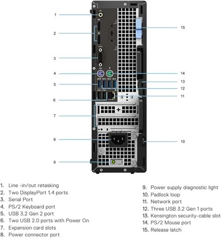 Dell Precision 3450 SFF Desktop Computer PC, Core i5-11600 2.8GHz, Up to 4.8GHz, 16GB RAM, 512GB SSD, Mouse, Keyboard, Windows 11 Pro (Renewed) in Saudi Arabia