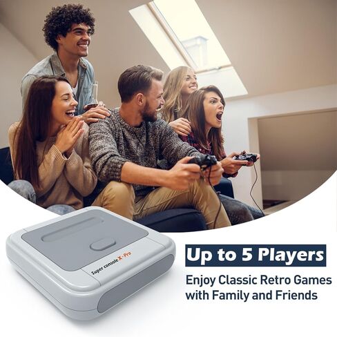 Kinhank Retro Video Game Console,Super Console X PRO Emulator Console with 65000+ Games,70+Emulators,Dual System,4K TV,5 Players,LAN/WiFi,Durable Controllers,Best Gifts in Saudi Arabia