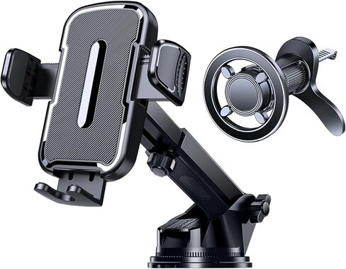 for iPhone MagSafe Phone Holders for Your car 2-Pack Adjustable Suction Cup Phone Mount for All iPhone & Android Smartphone,4 Setups - Dashboard/Vent/Windshield/Desk, Fits All Cars in Saudi Arabia