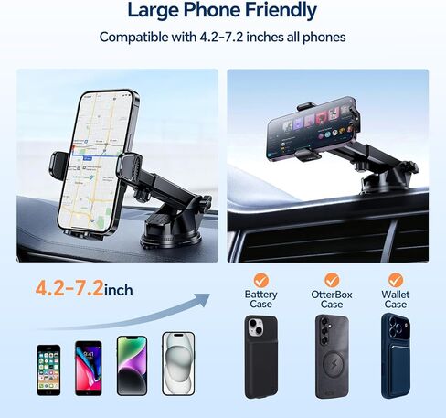 for iPhone MagSafe Phone Holders for Your car 2-Pack Adjustable Suction Cup Phone Mount for All iPhone & Android Smartphone,4 Setups - Dashboard/Vent/Windshield/Desk, Fits All Cars in Saudi Arabia