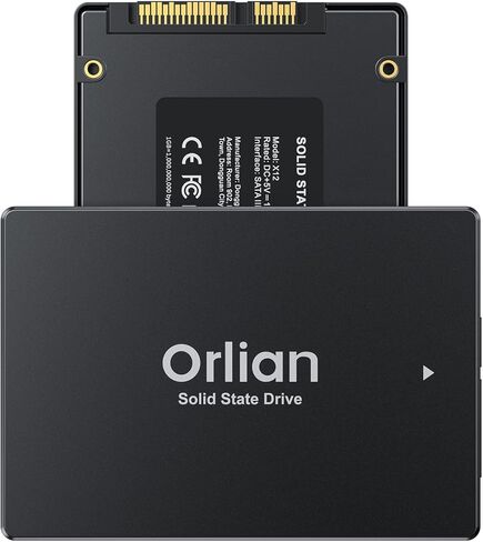 محرك الأقراص الصلبة الداخلي Orlian 64GB SSD 2.5 بوصة SATA III محرك SSD داخلي يصل إلى 550 ميجابايت/ثانية، محرك الأقراص الصلبة NAND TLC Flash ثلاثي الأبعاد المتطور لإنشاء ألعاب الكمبيوتر المحمول in Kuwait