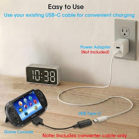 كابل محول شحن USB-C لجهاز PS Vita 1000، محول سلك شاحن USB من النوع C لجهاز PS Vita 1000 (الشحن فقط، بدون مزامنة البيانات) in Kuwait