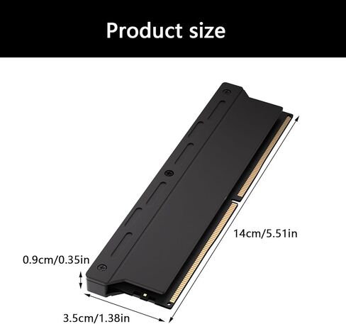 Memory Heat Sink 140x35x9mm Aluminum Cooling Heatsink for DDR5 DDR4 DDR3 PC Computer Water Cooling Easy Installation in Saudi Arabia
