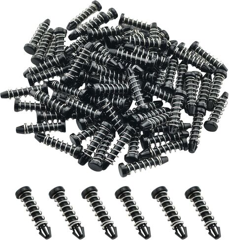 80PCS 18.6mm Radiator Round Head Pins CPU Cooler Mounting Fasteners Plastic Metal 0.73inch/18.6mm for Computer Fan Installation Black in Saudi Arabia