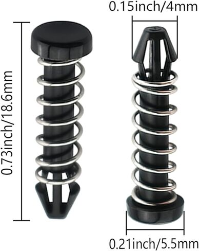 80PCS 18.6mm Radiator Round Head Pins CPU Cooler Mounting Fasteners Plastic Metal 0.73inch/18.6mm for Computer Fan Installation Black in Saudi Arabia