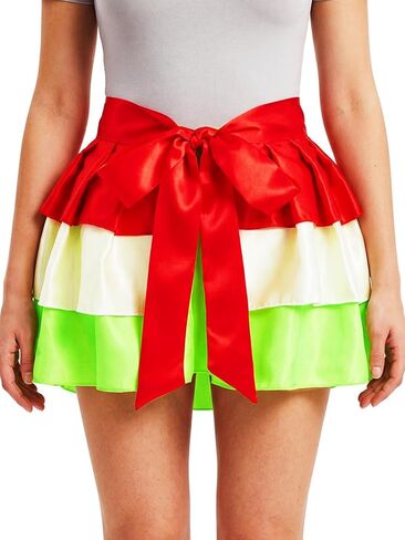 TWINKLEDE Christmas Tutu Skirt Tie-on Bustle Costume Skirt Festival Xmas Tutus for Women in Kuwait