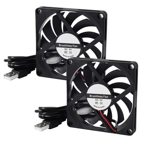 DIANN 2 قطعة 8010 مروحة تبريد 5 فولت 0.27A USB 80x80x10 مللي متر فرش تيار مستمر وحدة المعالجة المركزية للكمبيوتر بالوعة الحرارة مروحة تبريد تبريد 80 مللي متر x 10 مللي متر in Saudi Arabia