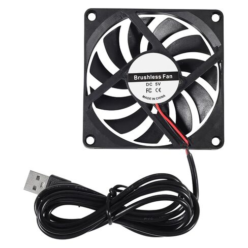 DIANN 2 قطعة 8010 مروحة تبريد 5 فولت 0.27A USB 80x80x10 مللي متر فرش تيار مستمر وحدة المعالجة المركزية للكمبيوتر بالوعة الحرارة مروحة تبريد تبريد 80 مللي متر x 10 مللي متر in Saudi Arabia