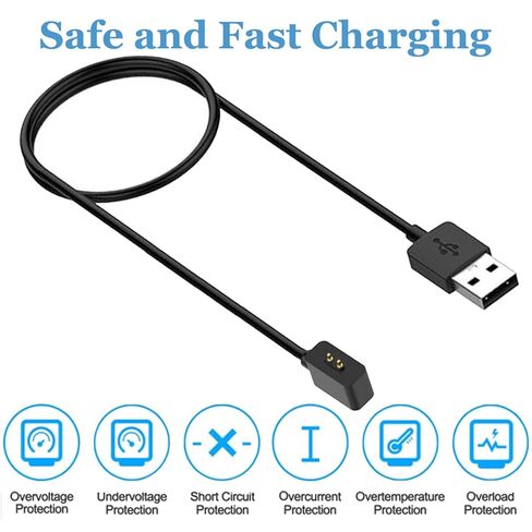 كابل شاحن لـ Xiaomi Mi Band 8 9 10 وRedmi Watch 3 - كابل شحن USB لـ Xiaomi Mi 8 9 10، Redmi Watch 3-60cm/2ft (2) in Saudi Arabia