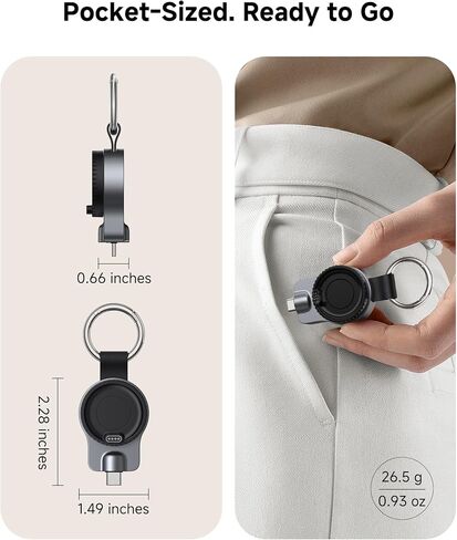 شاحن ساعة محمول SwanScout لساعة Garmin Forerunner، Vivoactive، Fenix، Instinct، Venu، Tactix، Approach، D2، سلسلة Quatix، شاحن سفر محمول USB C وUSB A قابل للدوران، SwanScout 510GM in Kuwait