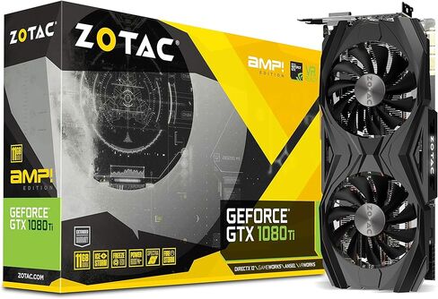 ZOTAC GeForce GTX 1080 Ti AMP Edition 11GB GDDR5X 352-bit PCIe 3.0 Gaming Graphics Card VR Ready(ZT-P10810D-10P) (Renewed) in Saudi Arabia