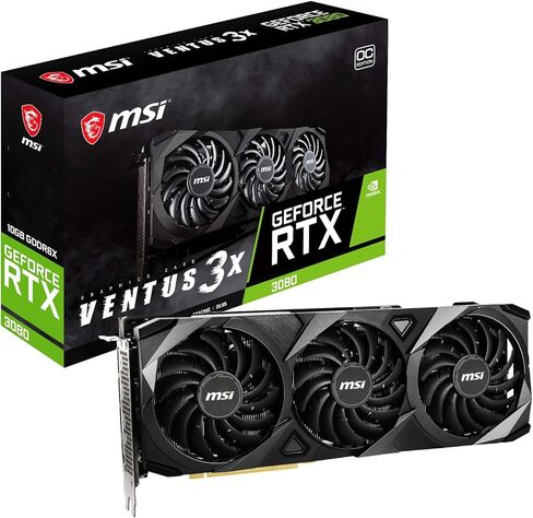 بطاقة رسومات msi Gaming GeForce RTX 3080 10GB GDRR6X 320-Bit HDMI/DP Nvlink Torx Fan 3 Ampere Architecture OC (RTX 3080 Ventus 3X 10G OC) in Saudi Arabia