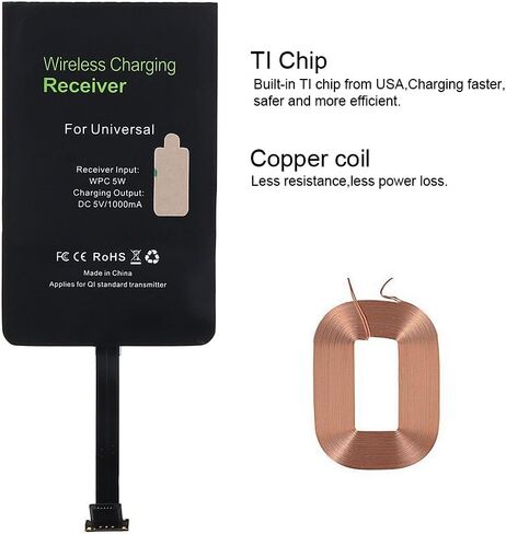 وحدة استقبال شحن لاسلكية عالمية فائقة النحافة 5 فولت 1 أمبير لهاتف أندرويد مع واجهة Micro-USB in Saudi Arabia