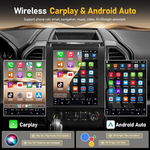 For Ford F150 2015 2016 2017 2018 2019 2020 Upgraded Car Radio KuTaiTai 8-core 4+64GB 12.1Inch Car Stereo for F150 Screen with Carplay, Android Auto, Mirrorlink, GPS, WiFi, Bluetooth, SWC +Rear Camera in Saudi Arabia