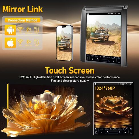For Ford F150 2015 2016 2017 2018 2019 2020 Upgraded Car Radio KuTaiTai 8-core 4+64GB 12.1Inch Car Stereo for F150 Screen with Carplay, Android Auto, Mirrorlink, GPS, WiFi, Bluetooth, SWC +Rear Camera in Saudi Arabia