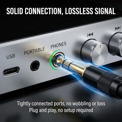 4 Pack 3.5mm to 1/4 Adapter, Gold-Plated 6.35mm to 3.5mm Headphone Adapter Jack, Headphone Adapters Jack for Headphones, Guitar, Mixer, Keyboard in Saudi Arabia