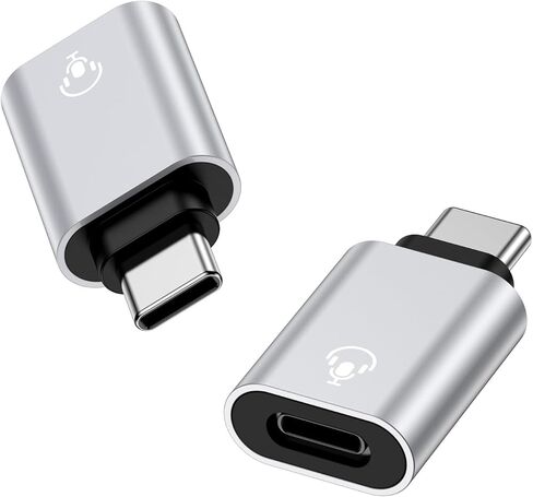 محول صوت لسماعات الرأس USB C إلى Lightning، قطعتان من محول سماعات الأذن USBC ذكر إلى Lightning أنثى لهواتف iPhone 17e 17 16 15 وSamsung S26 S25، يدعم المكالمات/الموسيقى، وليس للشحن/نقل البيانات، فضي in Saudi Arabia