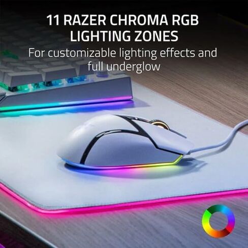 ماوس الألعاب الضوئي السلكي Razer Basilisk V3 مع إضاءة Chroma RBG - أبيض (متجدد) in Saudi Arabia